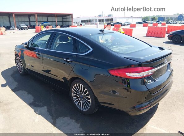 3FA6P0RU3JR248357 2018 FORD FUSION HYBRID Black Rear left