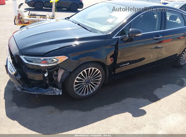 3FA6P0RU3JR248357 2018 FORD FUSION HYBRID Black Front view