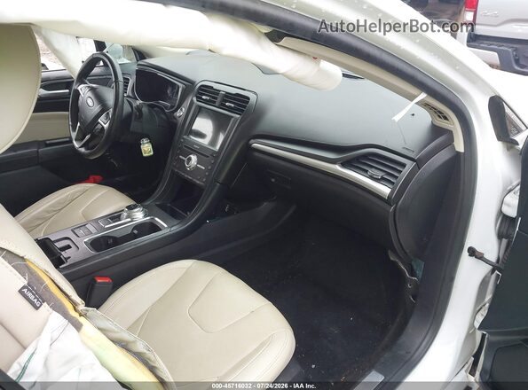 3FA6P0RU4HR222747 2017 FORD FUSION HYBRID White Vista interior delantera