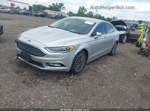 3FA6P0RU5HR128974 2017 FORD FUSION HYBRID Серебряный Передняя левая четверть