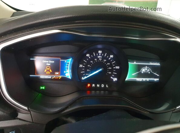 3FA6P0RU5KR261046 2019 FORD FUSION Black Widok zestawu wskaźników