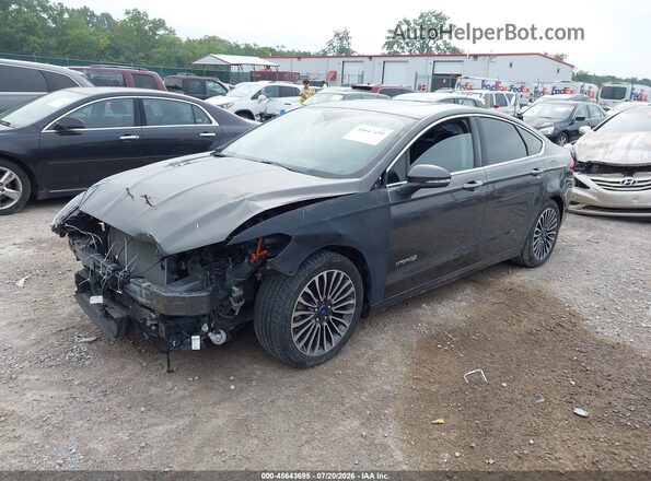 3FA6P0RU6JR185917 2018 FORD FUSION HYBRID Gray Front left