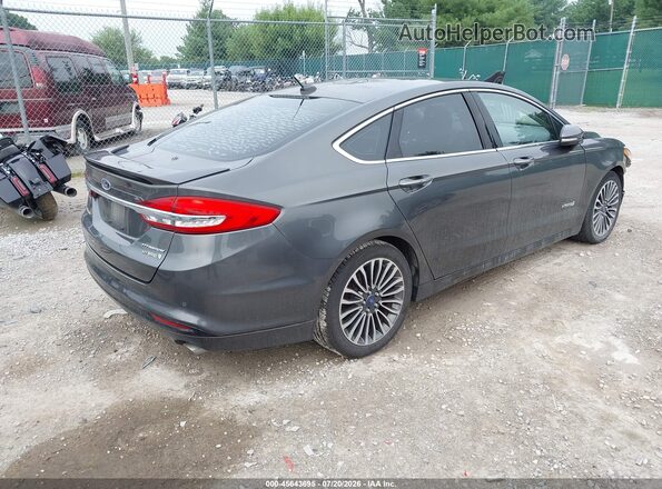 3FA6P0RU6JR185917 2018 FORD FUSION HYBRID Gray Rear right