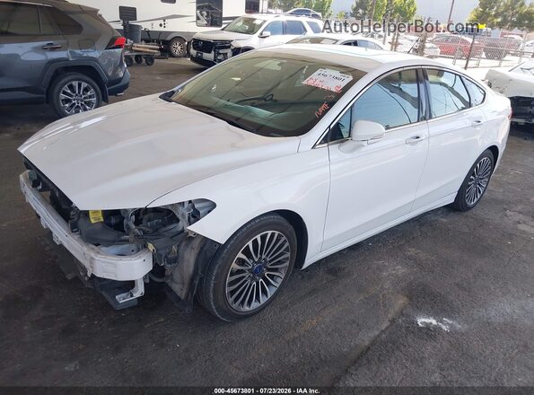 3FA6P0RU7JR132417 2018 FORD FUSION HYBRID White Առջևի ձախ երեք քառորդ տեսարան