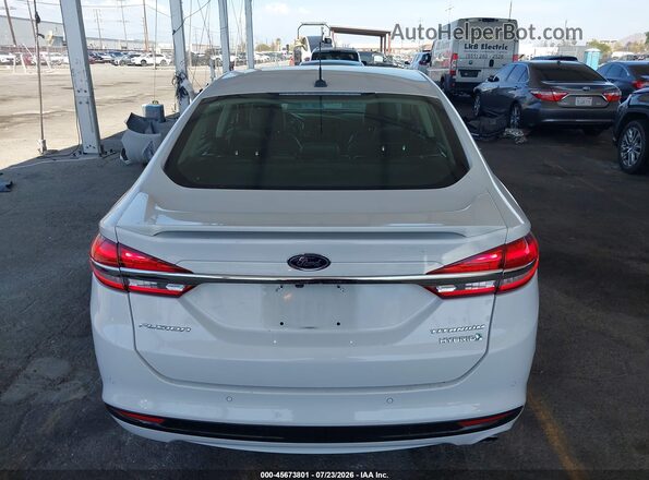 3FA6P0RU7JR132417 2018 FORD FUSION HYBRID White 