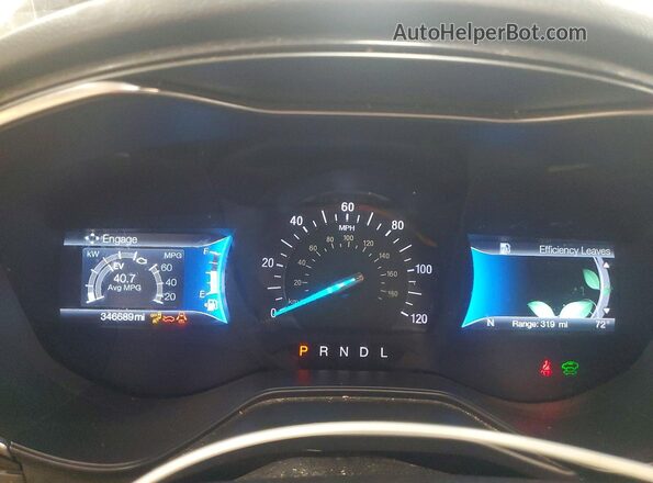 3FA6P0RU8LR157023 2020 FORD FUSION Black ხელსაწყოთა პანელის ხედი