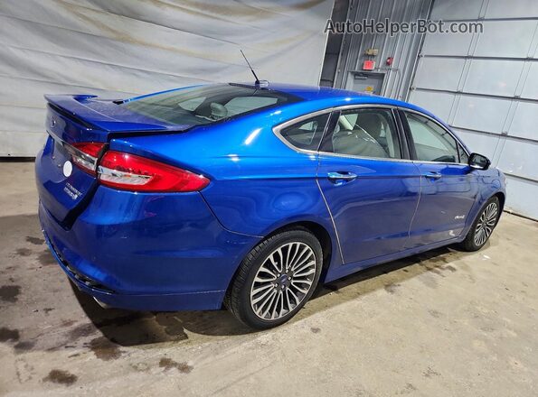 3FA6P0RU9HR375477 2017 FORD FUSION Blue Rear right