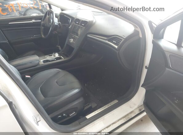 3FA6P0RU9JR207182 2018 FORD FUSION HYBRID White წინა სალონის ხედი