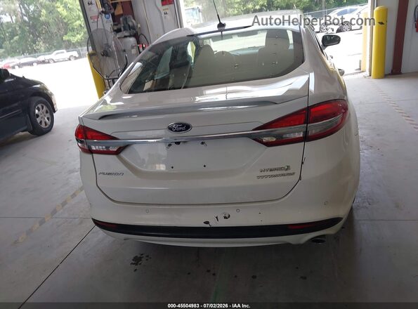 3FA6P0RU9JR207182 2018 FORD FUSION HYBRID White 