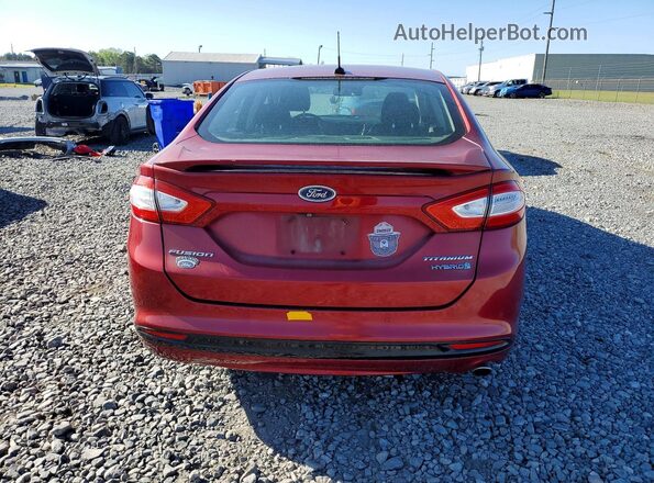 3FA6P0RUXGR130458 2016 FORD FUSION Красный Вид сзади