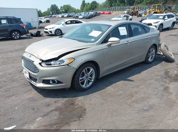 3FA6P0RUXGR131559 2016 FORD FUSION HYBRID Tan Առջևի ձախ երեք քառորդ տեսարան