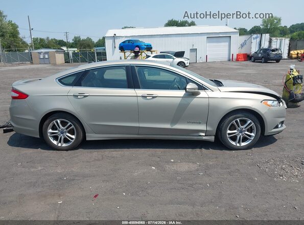 3FA6P0RUXGR131559 2016 FORD FUSION HYBRID Tan Սալոնի հետևի տեսք