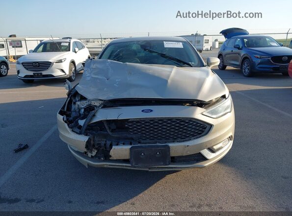 3FA6P0RUXHR305776 2017 FORD FUSION HYBRID Tan Widok wnętrza z tyłu