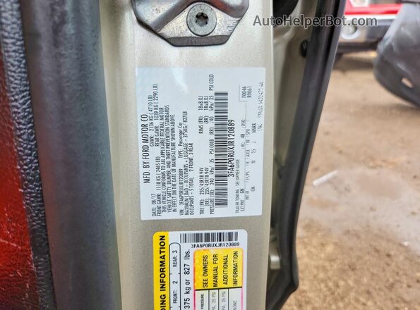 3FA6P0RUXJR120889 2018 FORD FUSION Beige Вид підкапотного простору