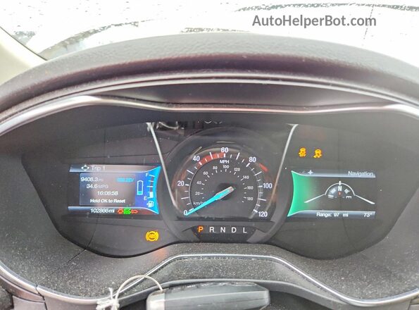 3FA6P0RUXJR120889 2018 FORD FUSION Beige Вид щитка приладів