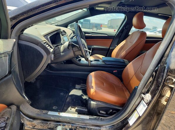 3FA6P0RUXKR257560 2019 FORD FUSION Black წინა სალონის ხედი