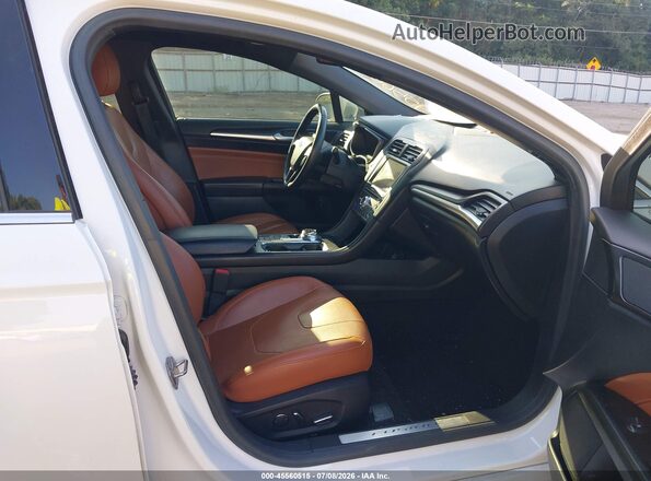 3FA6P0RUXKR261849 2019 FORD FUSION HYBRID White წინა სალონის ხედი