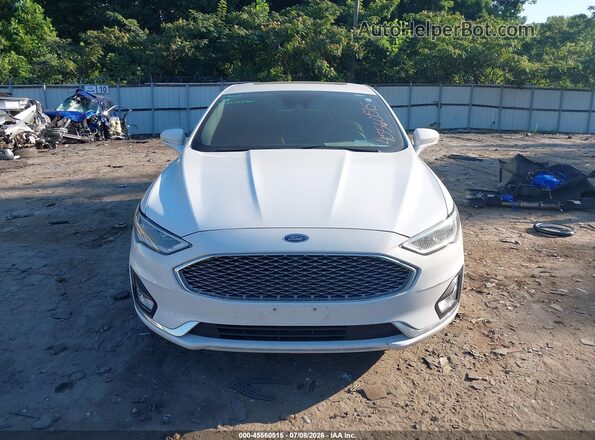 3FA6P0RUXKR261849 2019 FORD FUSION HYBRID White უკანა სალონის ხედი