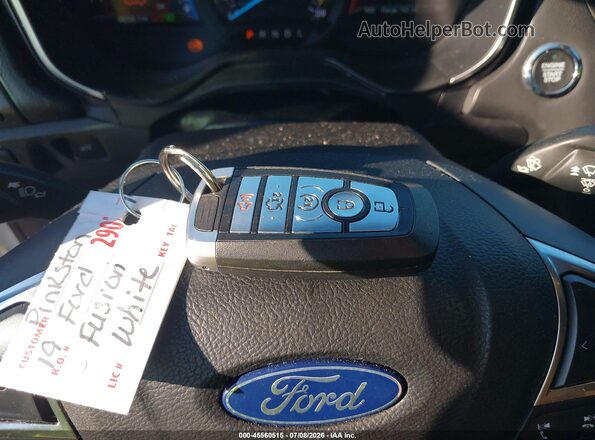 3FA6P0RUXKR261849 2019 FORD FUSION HYBRID White წინა პანელის ხედი