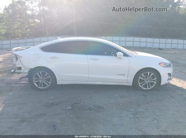 3FA6P0RUXKR261849 2019 FORD FUSION HYBRID White სალონის 360-გრადუსიანი ხედი