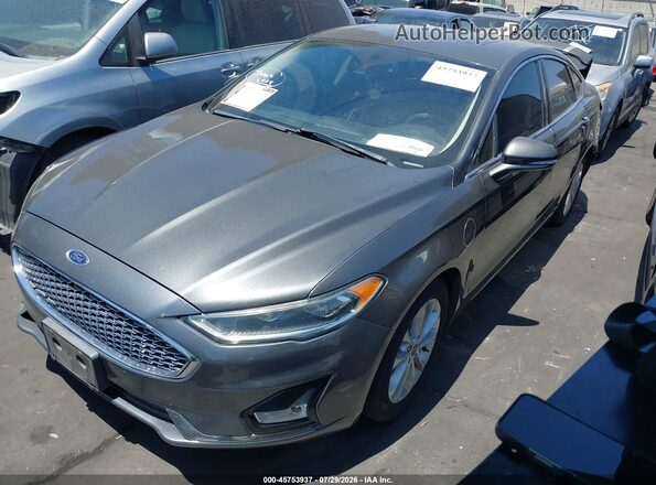 3FA6P0SU9KR284310 2019 FORD FUSION ENERGI Gray Առջևի ձախ երեք քառորդ տեսարան