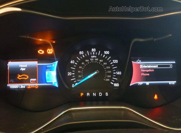 3FA6P0T91HR187265 2017 FORD FUSION Gray Вид щитка приладів