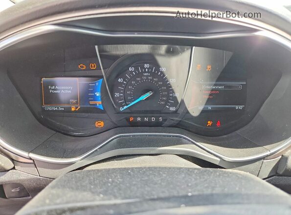 3FA6P0T91HR200838 2017 FORD FUSION Gray Instrument cluster view