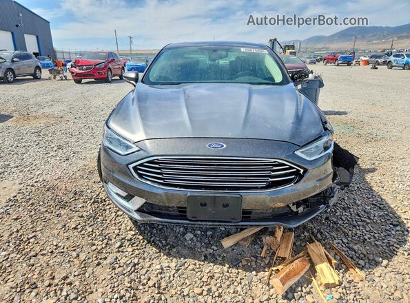 3FA6P0T91HR200838 2017 FORD FUSION Gray Front view