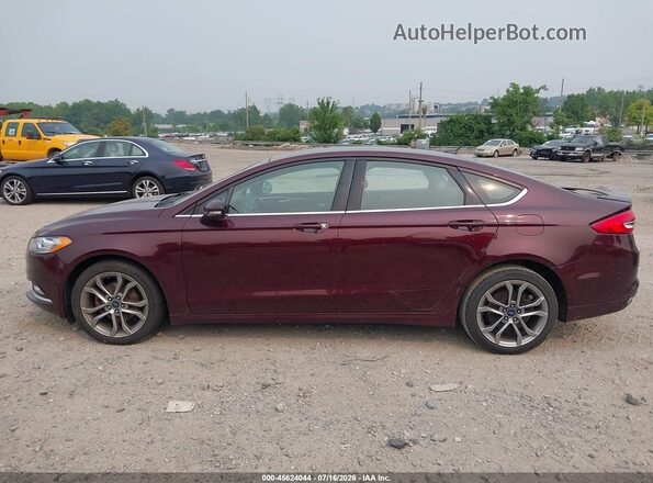 3FA6P0T91HR225609 2017 FORD FUSION Burgundy Вид задньої частини салону