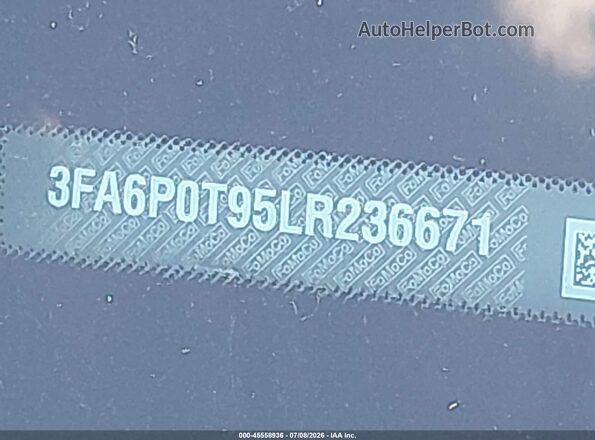 3FA6P0T95LR236671 2020 FORD FUSION Серый Вид подкапотного пространства