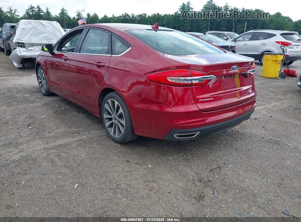 3FA6P0T96KR227847 2019 FORD FUSION Красный Задняя левая четверть