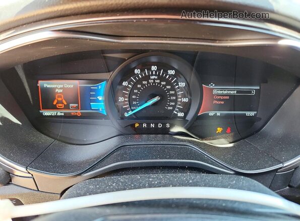 3FA6P0T97LR146986 2020 FORD FUSION Blue ხელსაწყოთა პანელის ხედი