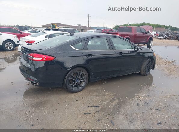 3FA6P0T98JR173966 2018 FORD FUSION Черный Задняя правая четверть