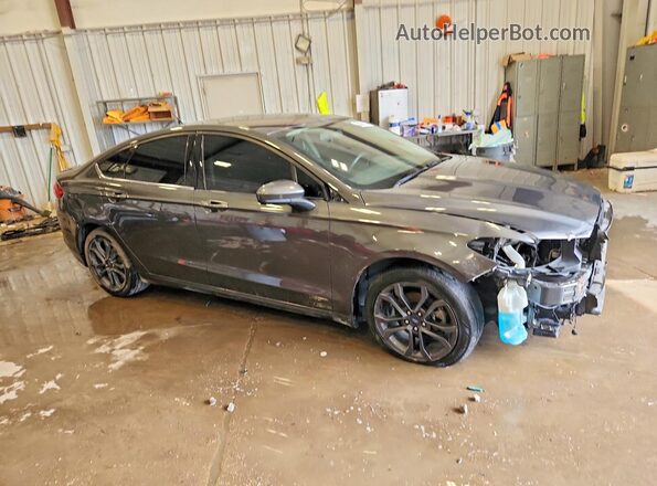 3FA6P0T98JR261545 2018 FORD FUSION Серый Передняя правая четверть