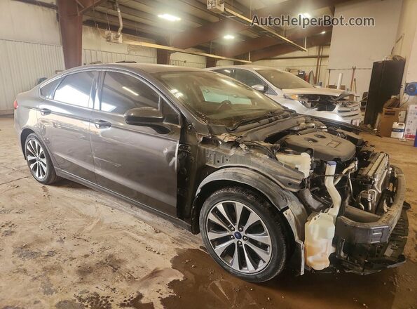 3FA6P0T98KR252944 2019 FORD FUSION Gray Przód prawy