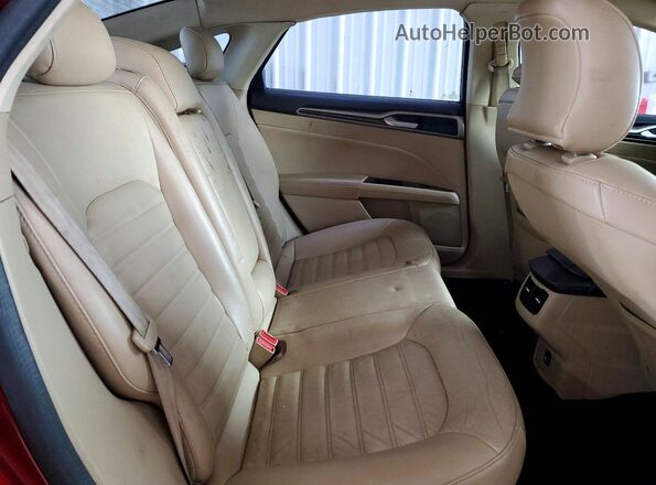 3FA6P0T99GR309854 2016 FORD FUSION Red Вид задніх сидінь