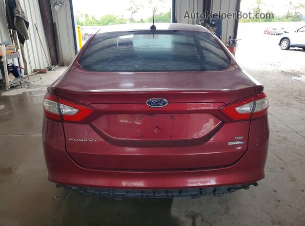 3FA6P0T99GR309854 2016 FORD FUSION Red Вид ззаду