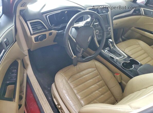 3FA6P0T99GR309854 2016 FORD FUSION Red Вид панелі приладів