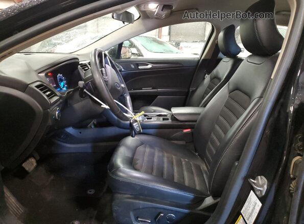 3FA6P0T99JR121990 2018 FORD FUSION Black წინა სალონის ხედი