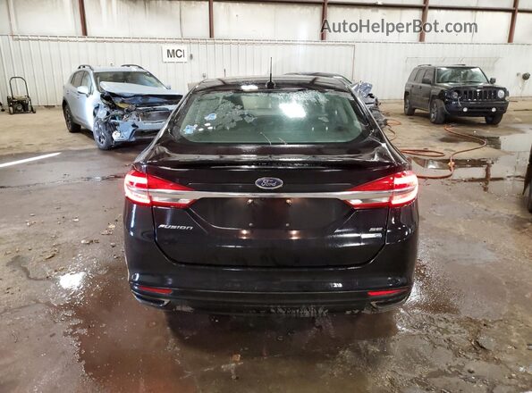 3FA6P0T99JR121990 2018 FORD FUSION Black უკანა ხედი