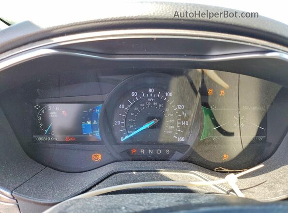 3FA6P0T99LR198443 2020 FORD FUSION Blue Вид щитка приладів