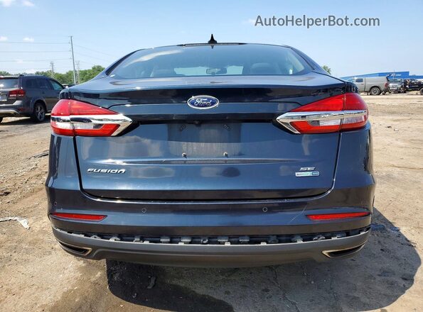 3FA6P0T99LR198443 2020 FORD FUSION Blue Вид ззаду