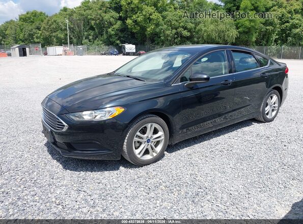3FA6P0UU0JR212732 2018 FORD FUSION HYBRID Black Առջևի ձախ երեք քառորդ տեսարան