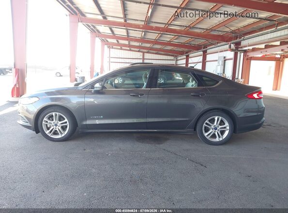 3FA6P0UU0JR235735 2018 FORD FUSION HYBRID Gray 