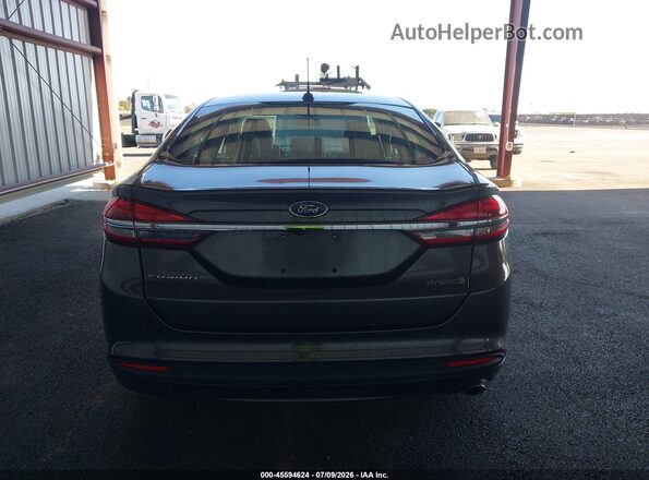 3FA6P0UU0JR235735 2018 FORD FUSION HYBRID Gray 