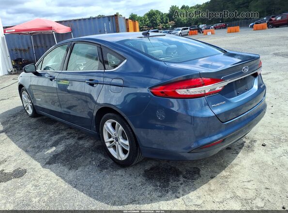 3FA6P0UU0JR235914 2018 FORD FUSION HYBRID Blue Հետևի ձախ