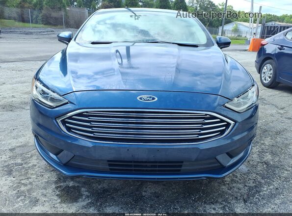 3FA6P0UU0JR235914 2018 FORD FUSION HYBRID Blue Սալոնի հետևի տեսք