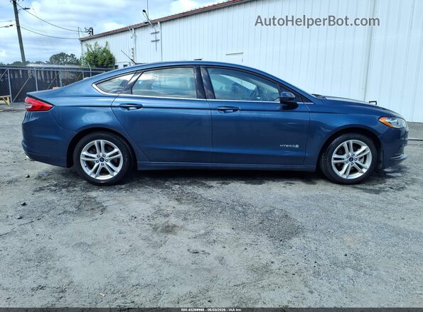 3FA6P0UU0JR235914 2018 FORD FUSION HYBRID Blue Սալոնի 360 աստիճան տեսք