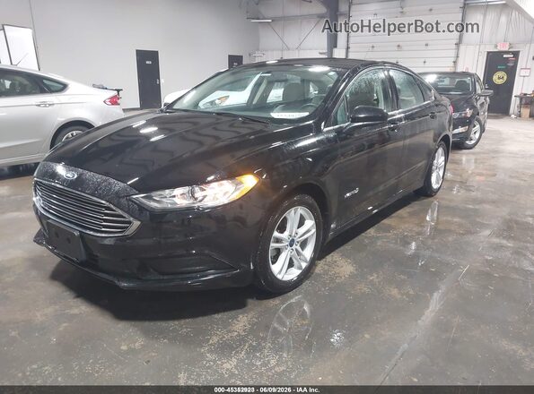 3FA6P0UU0JR271456 2018 FORD FUSION HYBRID Black Przód lewy