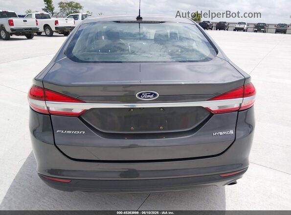 3FA6P0UU1JR122991 2018 FORD FUSION HYBRID Gray 